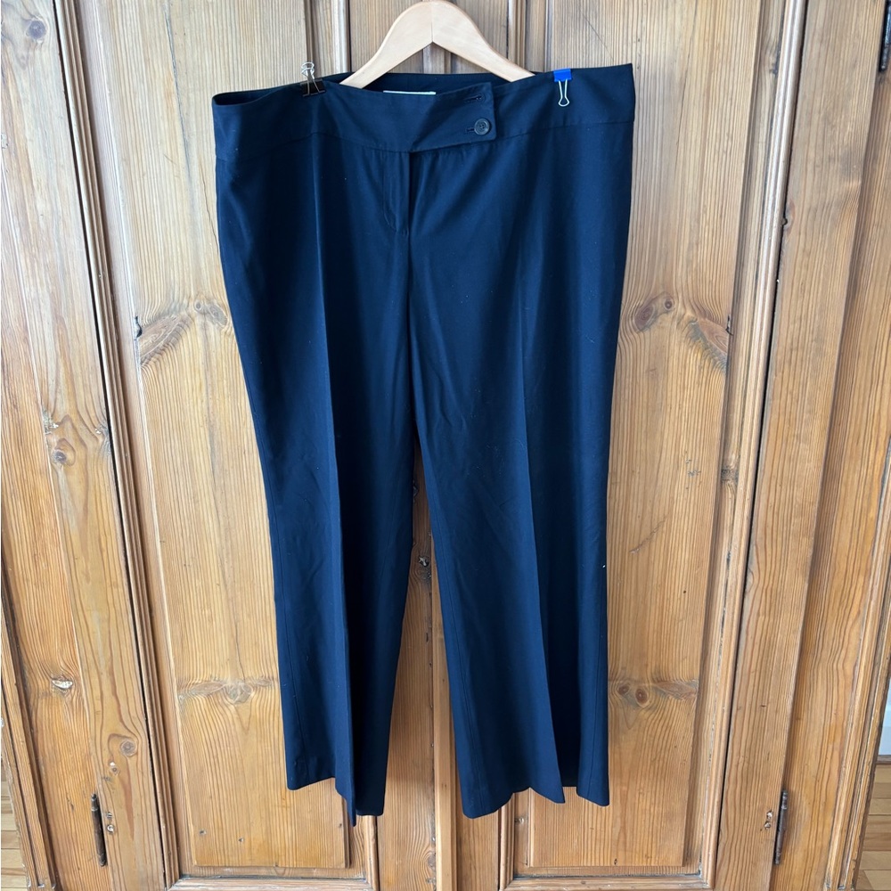 MICHAEL Michael Kors Blue/Black Wide-Leg Trousers